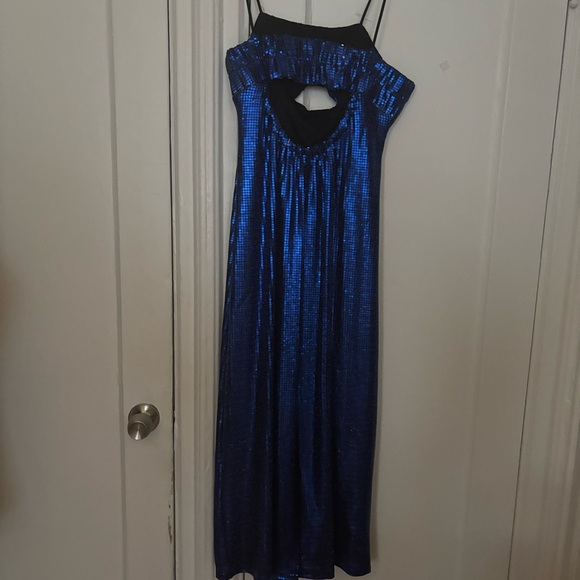 NWOT Topshop Disco Sequin Midi Dress - Picture 1 of 6